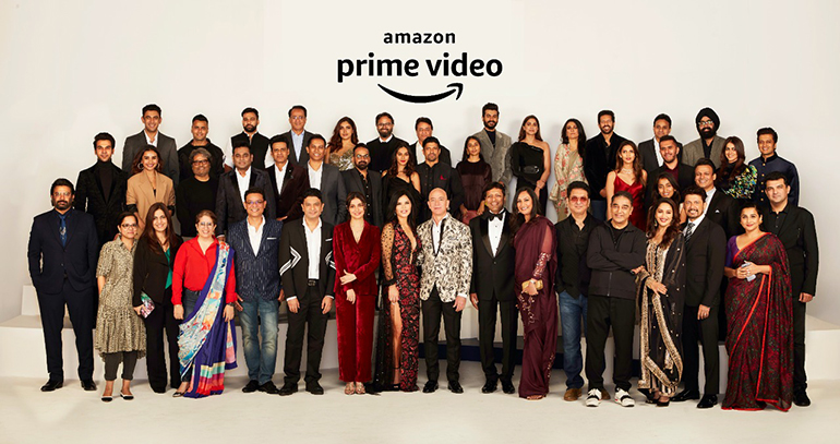Bollywood Film Fraternity gives a warm reception to Jeff Bezos - CEO and President, Amazon at Amazon Prime Video's celebratory evening