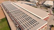 Solar cells installed at the roof top of one of our fulfillment centres in Delhi